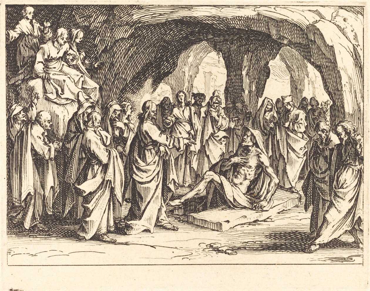 Opdragelse af Lazarus af Jacques Callot