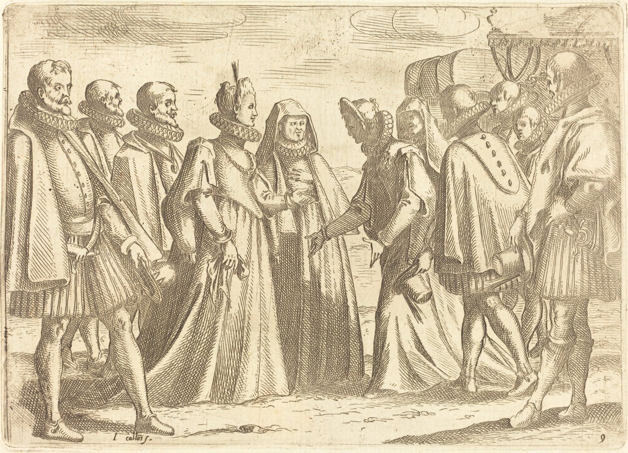 Reception i Mantua af Jacques Callot
