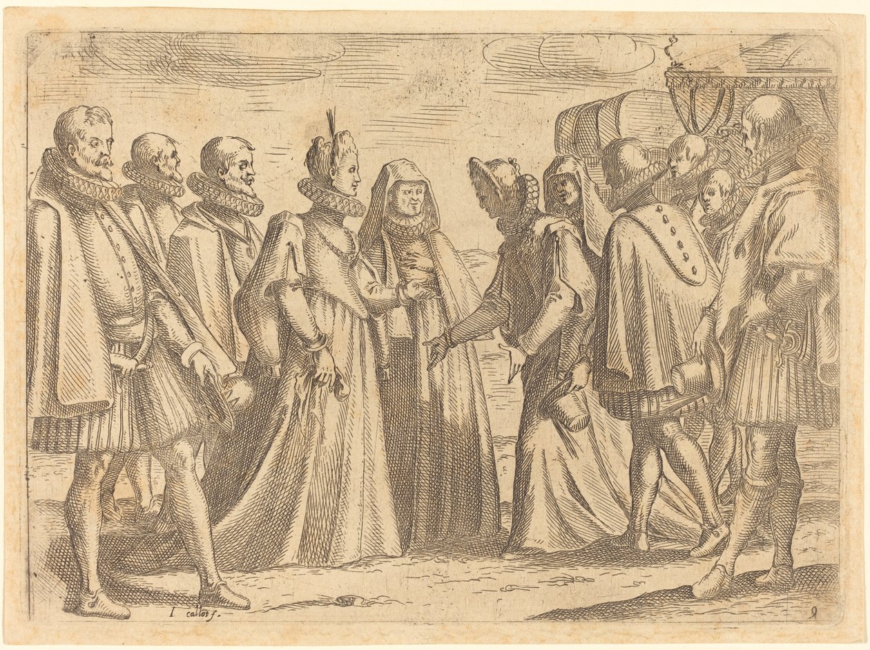 Reception i Mantua, 1612. af Jacques Callot