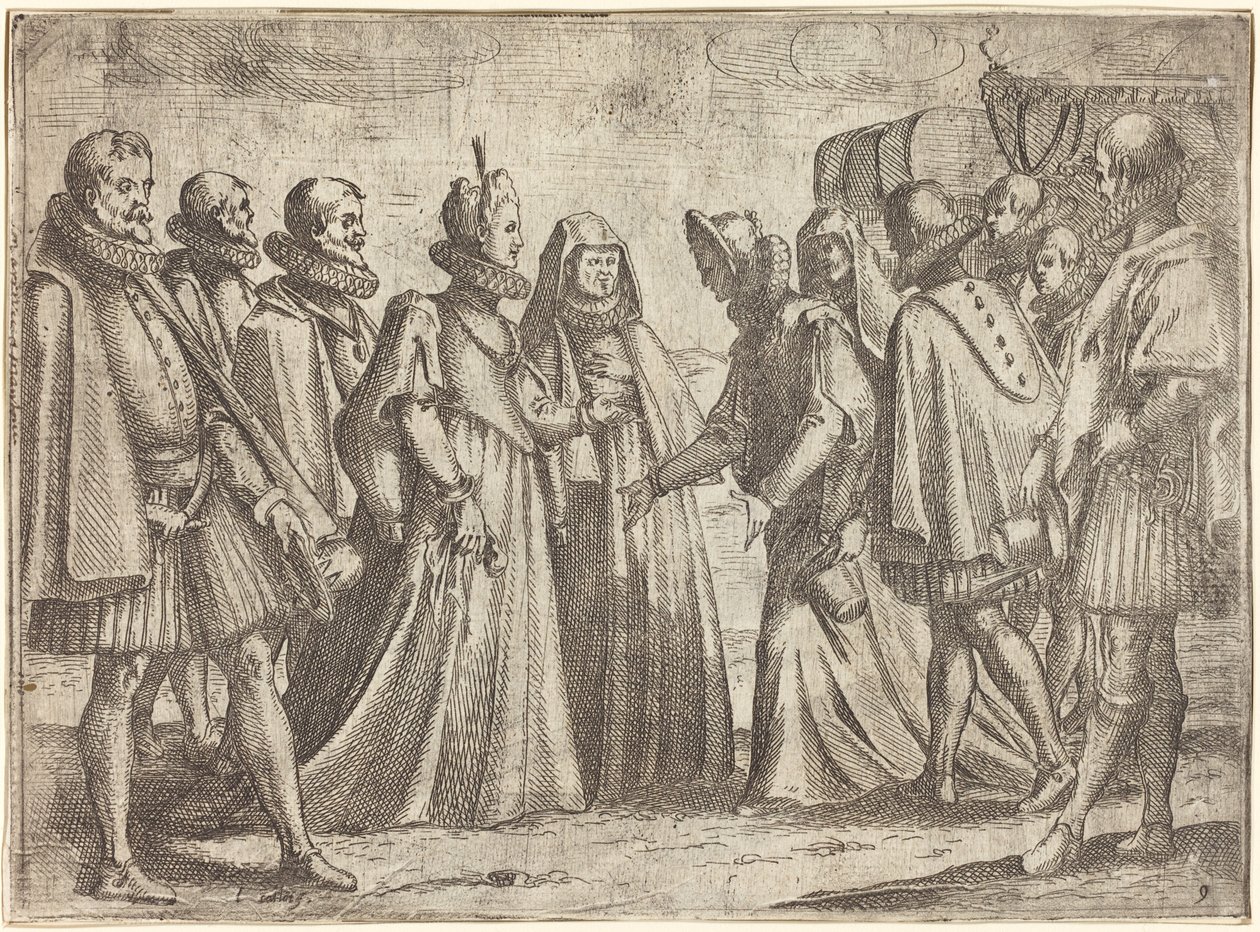 Reception i Mantua [højre], 1612. af Jacques Callot