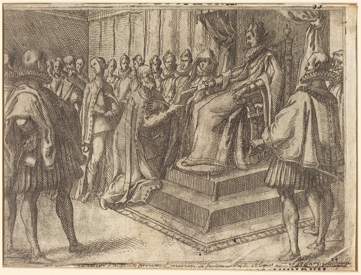 Modtagelse af Polens udsending [recto] af Jacques Callot