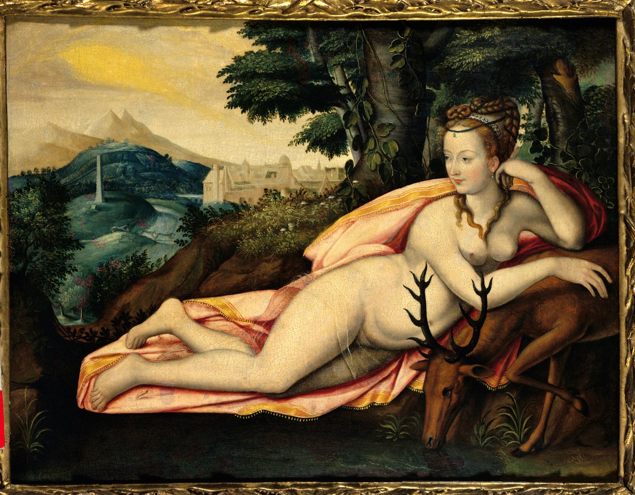 Repræsentation af Diane de Poitiers (1499-1566) Lady of Breze, hertuginde af Valentinois og Diane Maleri af Jacques Callot (1592-1635) 1500-tallet. Senlis, jagtmuseum af Jacques Callot