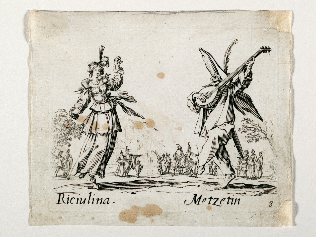 Riculina og Metzetin, figurer fra Commedia dell
