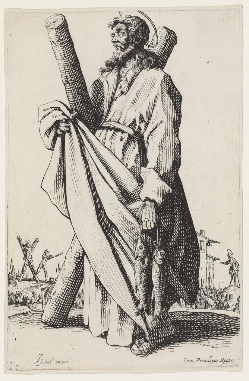 Sankt Andreas fra De store apostle, 1631 af Jacques Callot