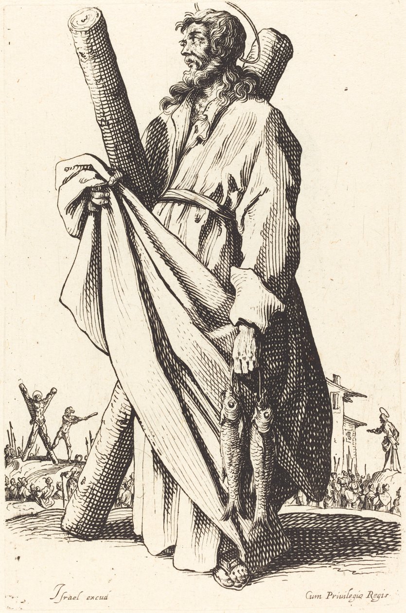 Sankt Andreas, udgivet 1631. af Jacques Callot