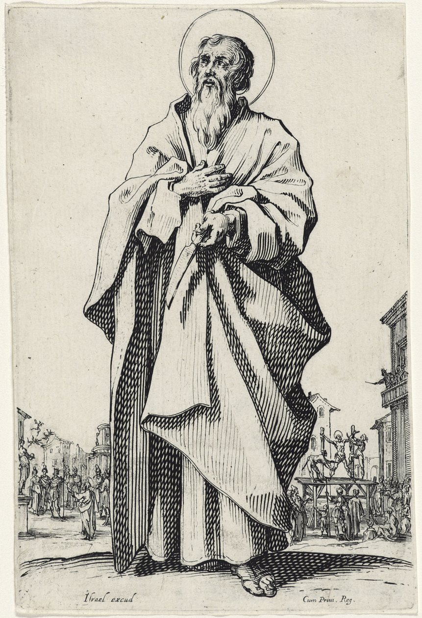 Saint Bartholomew fra The Large Apostles, 1631 af Jacques Callot