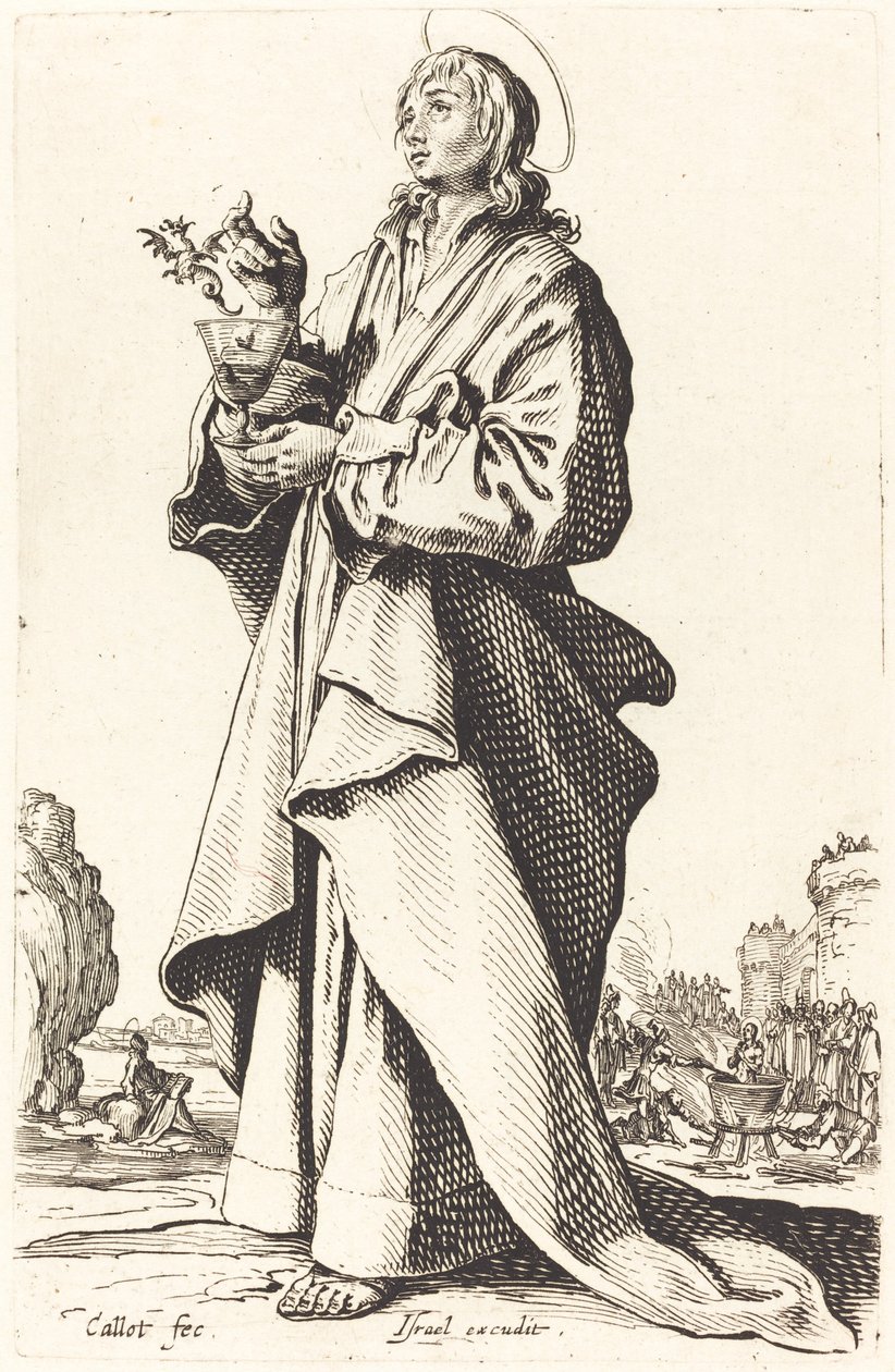 Sankt Johannes Evangelisten af Jacques Callot