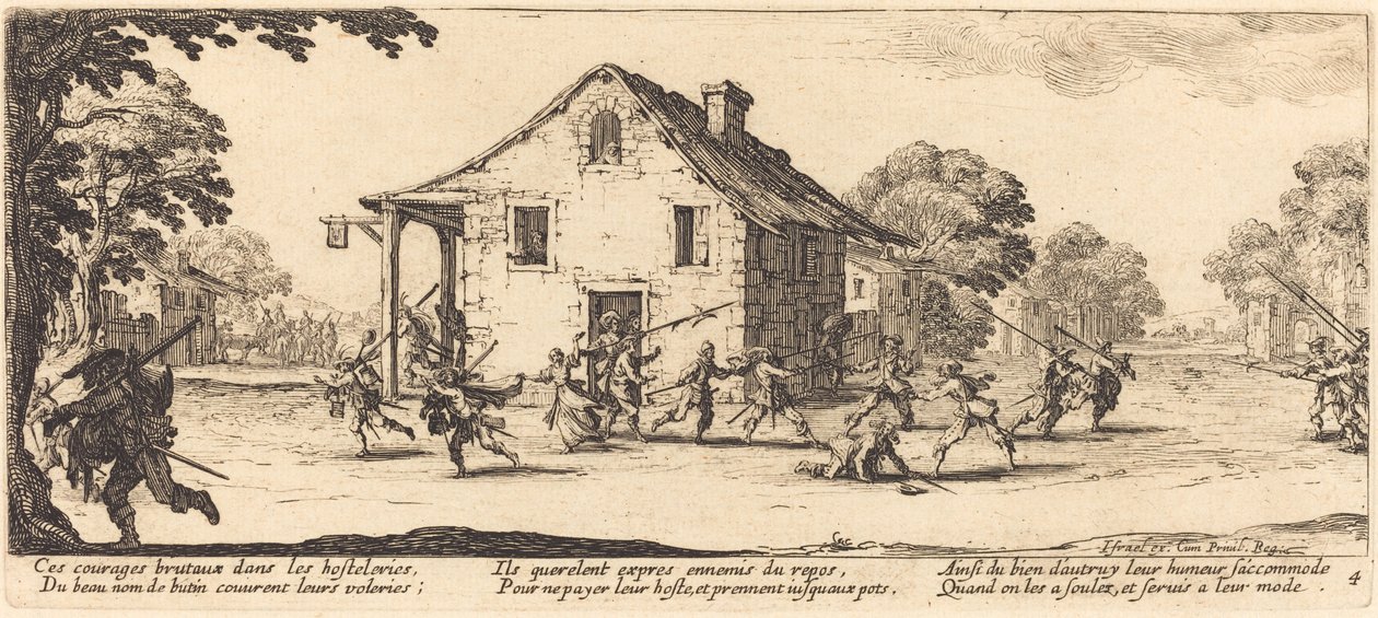 Scene med plyndring af Jacques Callot