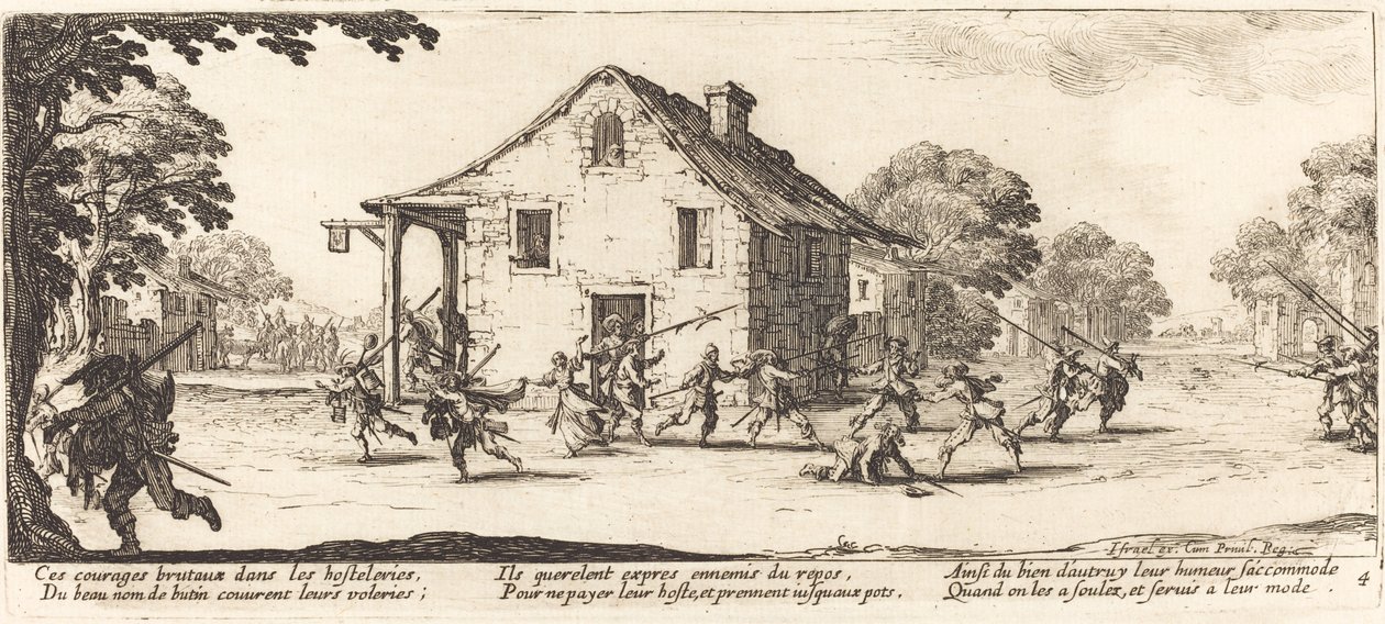 Scene for plyndring af Jacques Callot