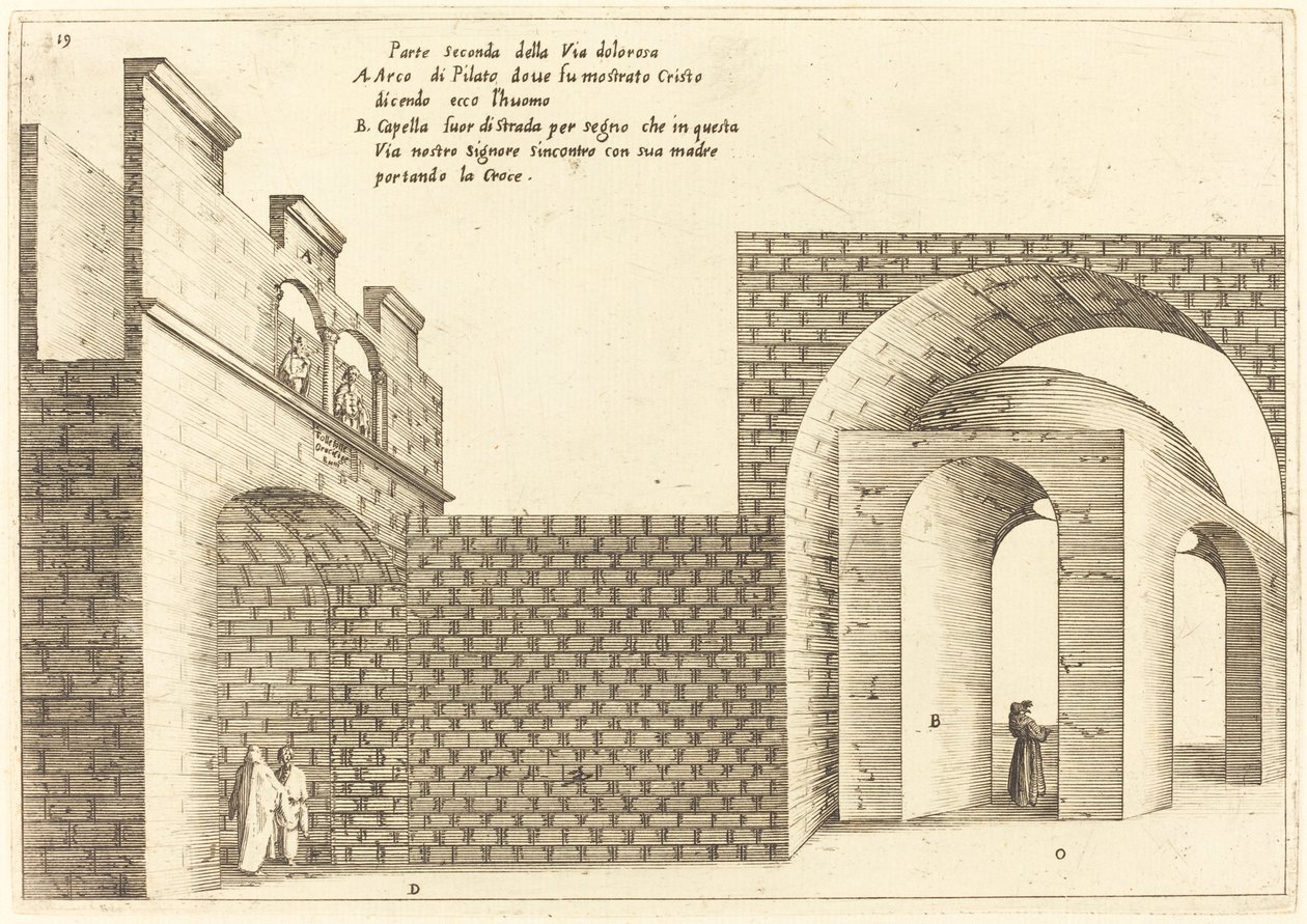 Anden del af Via Dolorosa af Jacques Callot