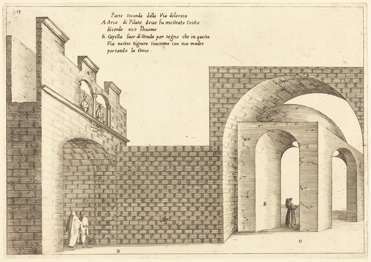 Anden del af Via Dolorosa af Jacques Callot