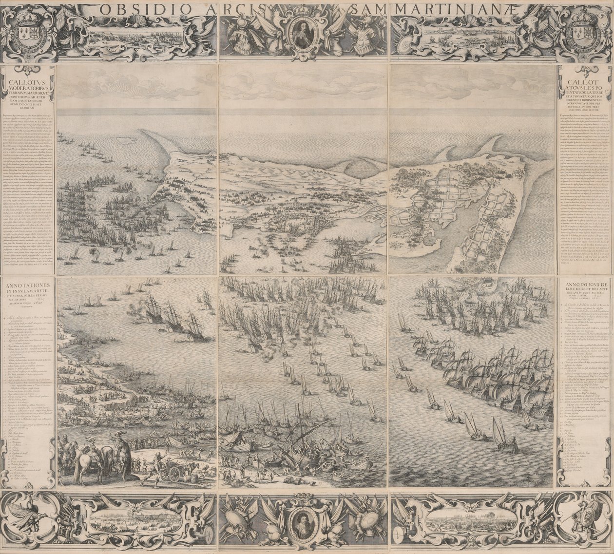 Belejring af Citadel of Saint Martin på Isle de Ré af Jacques Callot