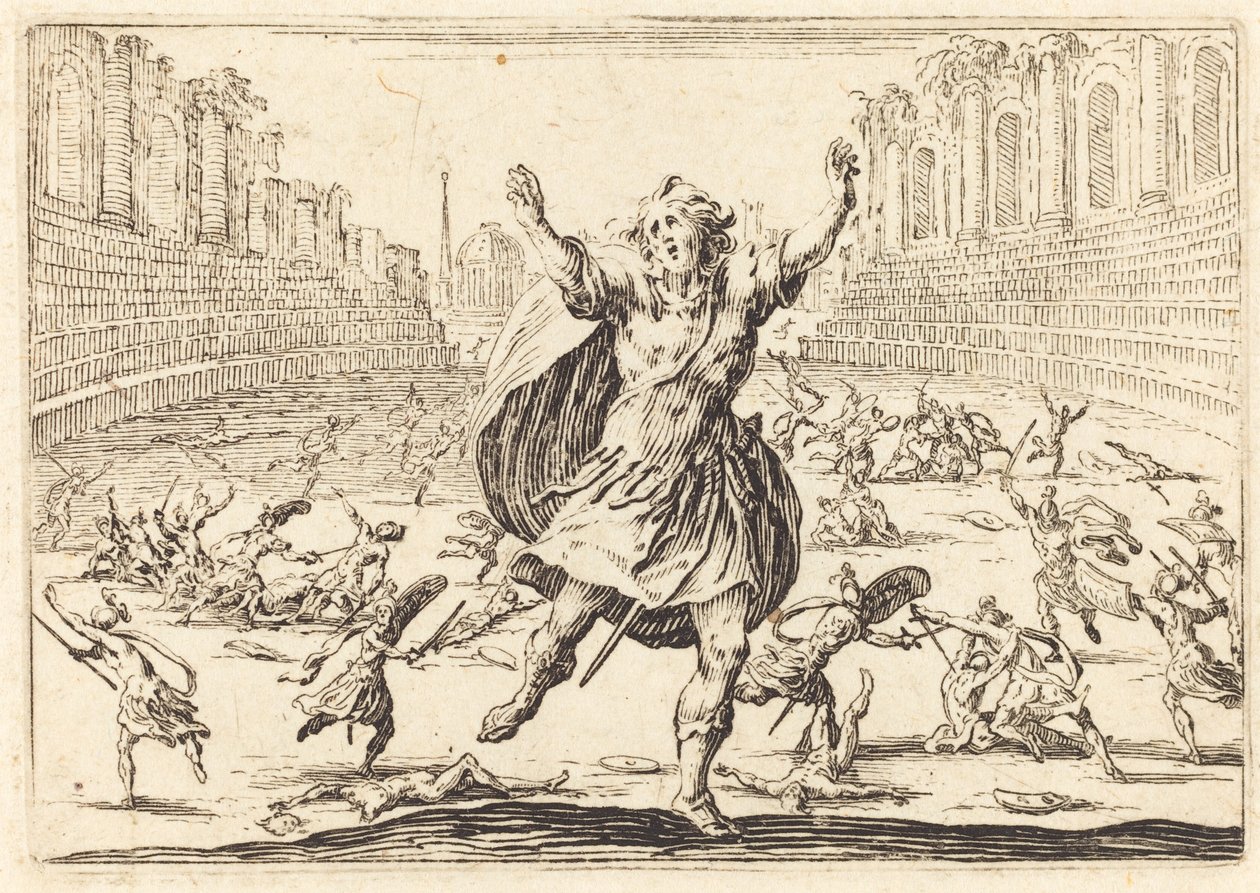 Træfning i et romersk cirkus af Jacques Callot