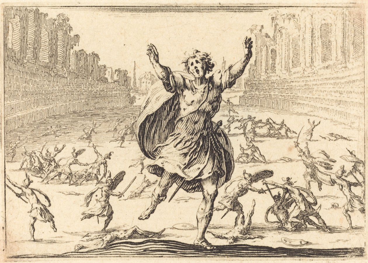 Træfning i et romersk cirkus af Jacques Callot