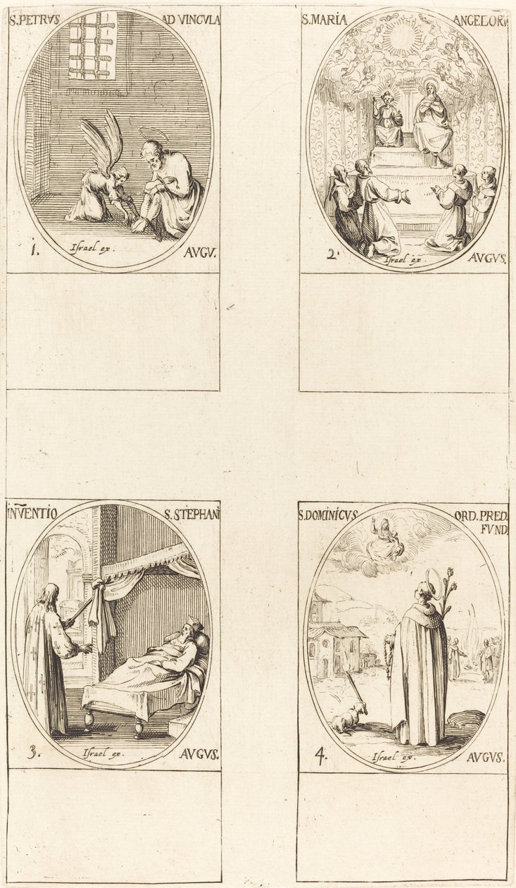 Sankt Peter, Apostel; St. Maria af Englene; Opdagelse af liget af St. Stephen; St. Dom af Jacques Callot