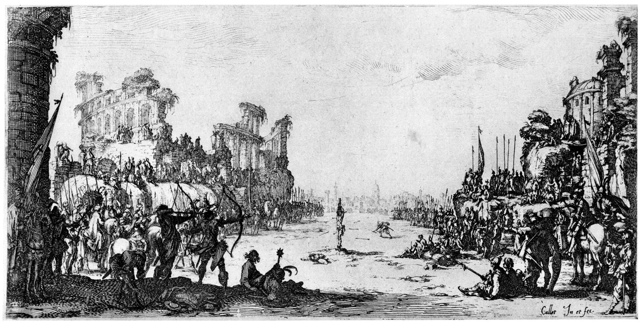 Sankt Sebastian, c1605-1630 1924 af Jacques Callot