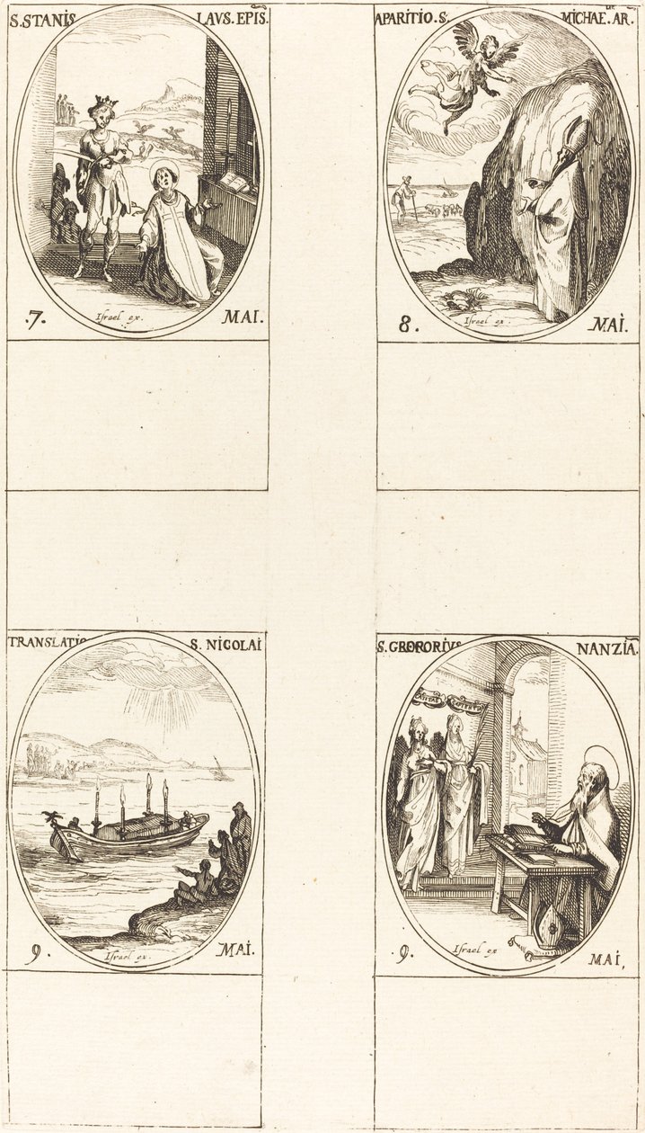 Sankt Stanislaus; Sankt Michaels tilsynekomst; Oversættelsen af St. Nicholas; St. G af Jacques Callot