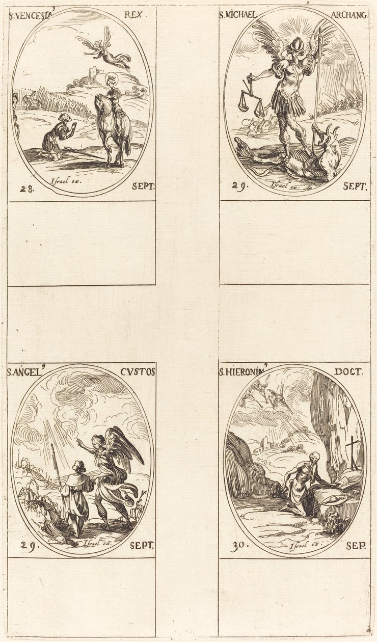 St. Wenceslas; St. Michael, Ærkeengel; Skytsengelen; Sankt Jerome af Jacques Callot