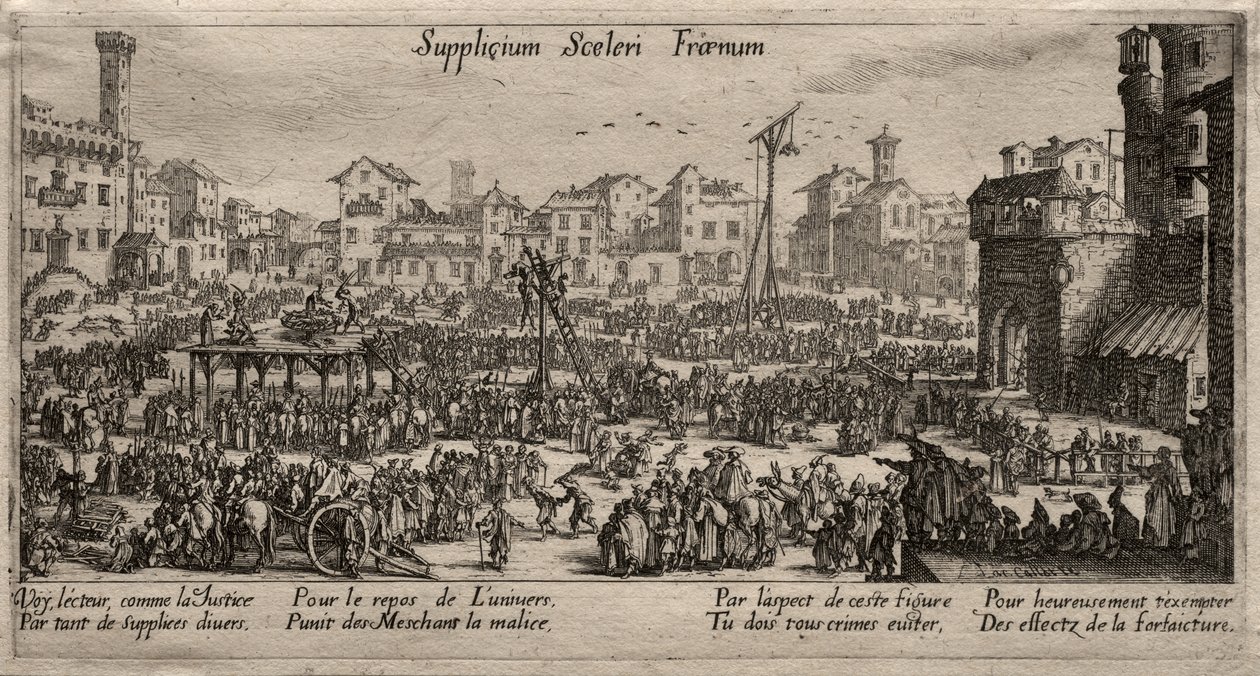 Straf, en tøjle for forbrydelsen (Straffene) af Jacques Callot