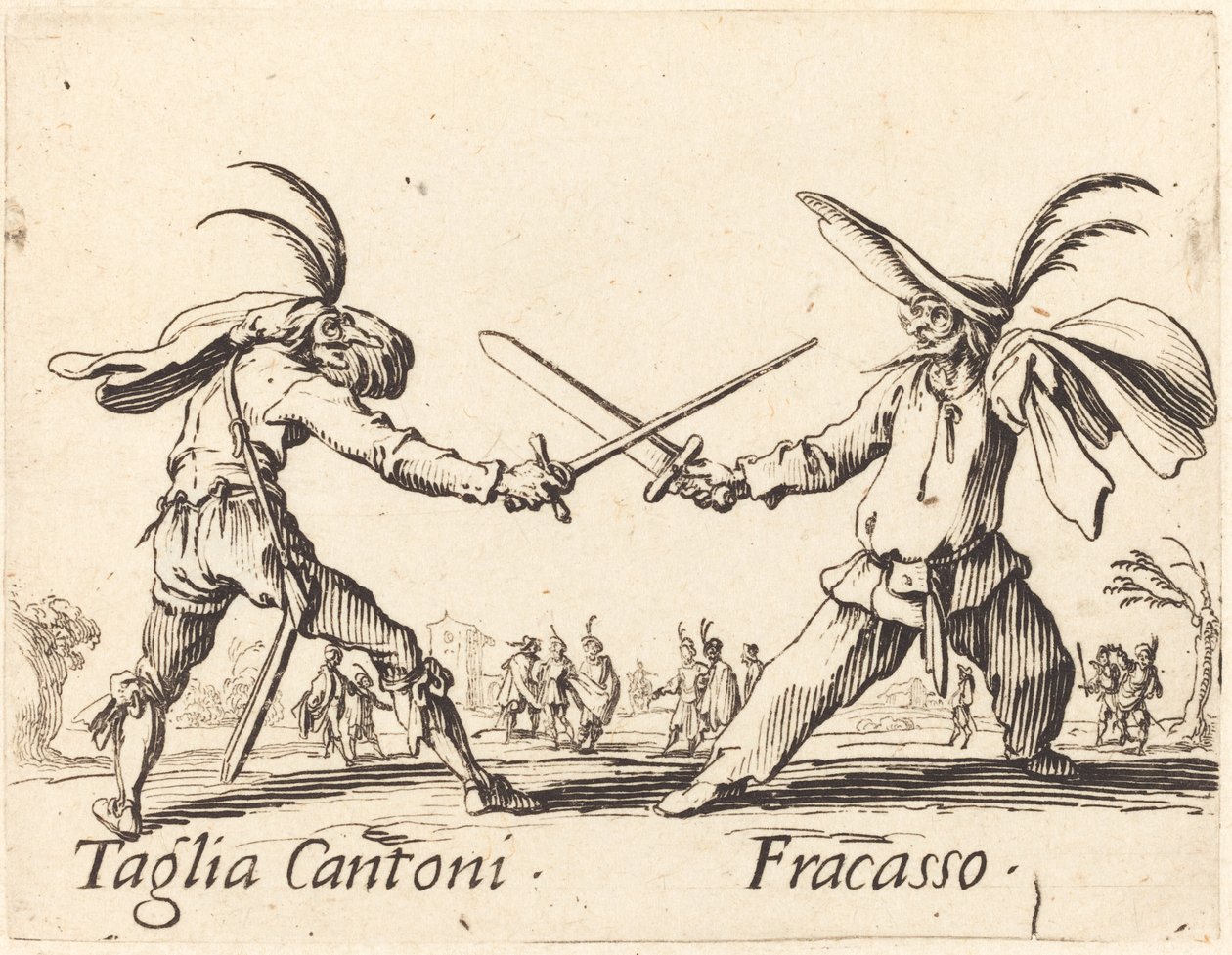 Taglia Cantoni og Fracasso af Jacques Callot