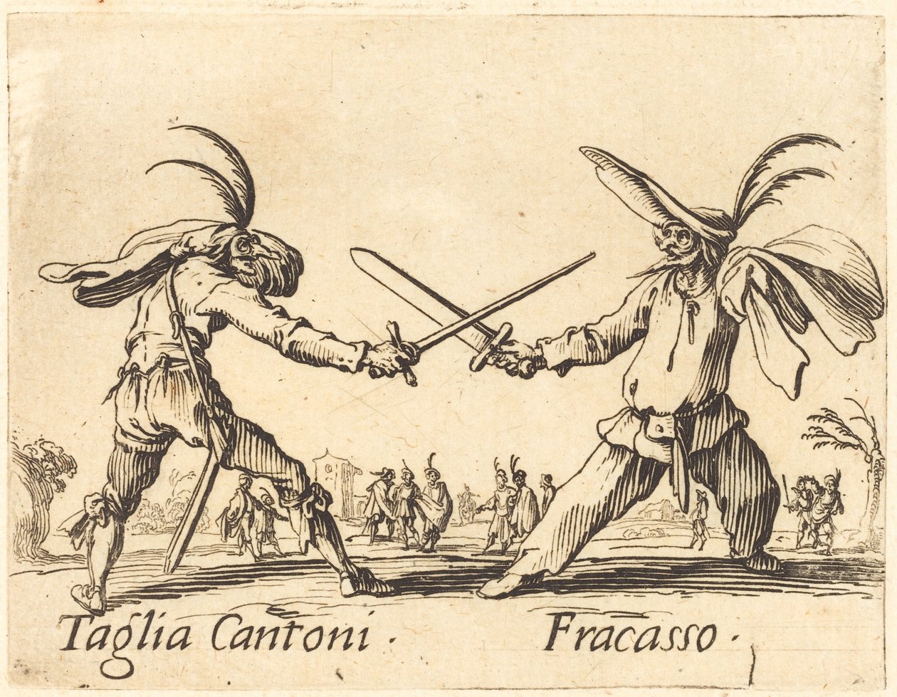 Taglia Cantoni og Fracasso af Jacques Callot