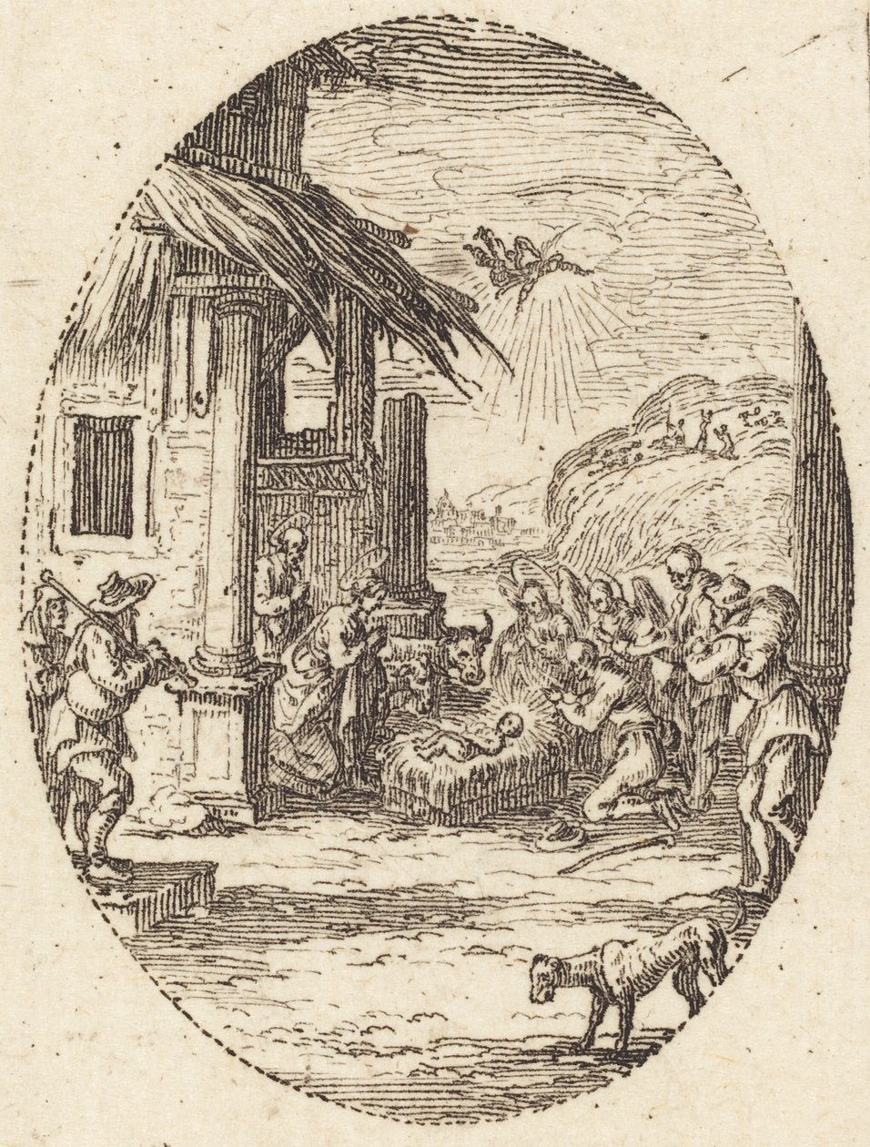 Hyrdernes tilbedelse af Jacques Callot