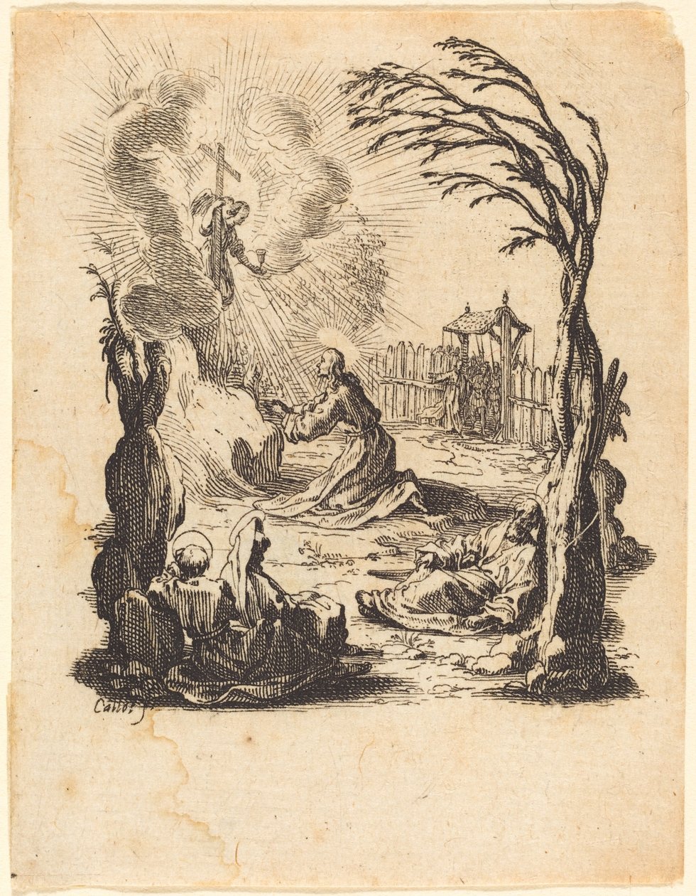 Kvalen i haven, ca. 16241625. af Jacques Callot