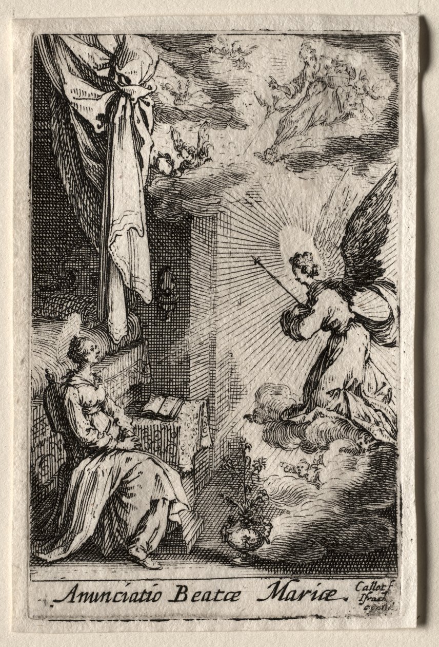 Jomfruens liv: Bebudelsen af Jacques Callot