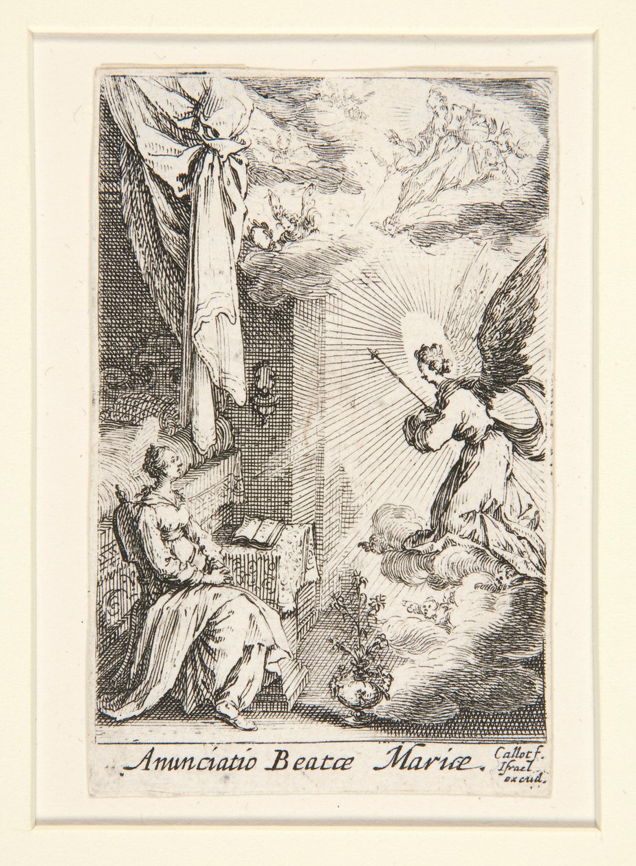 Annonceringen, nr. 5 fra Jomfruens liv af Jacques Callot