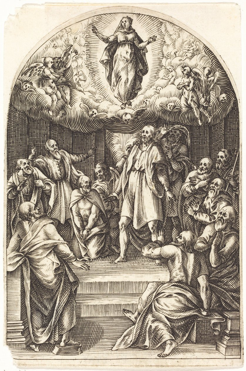 Jomfru Marias Himmelfart af Jacques Callot