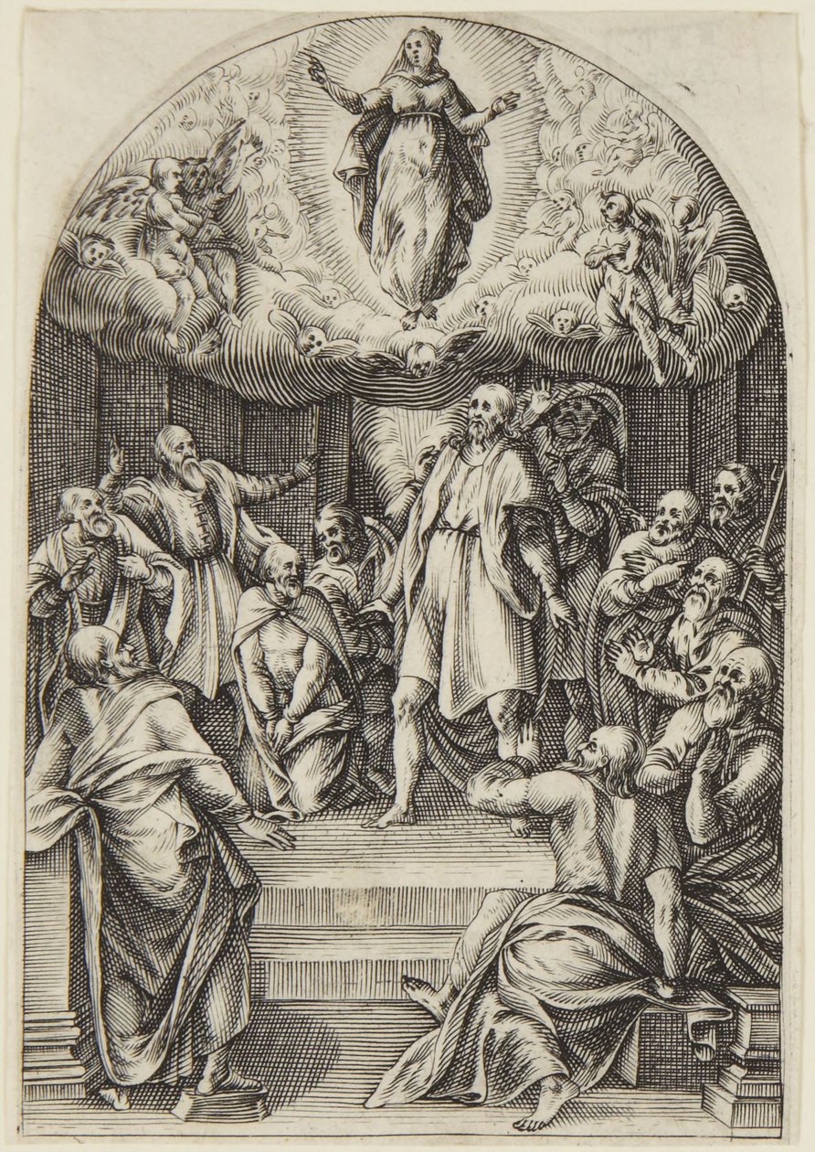 Jomfru Marias himmelfart af Jacques Callot