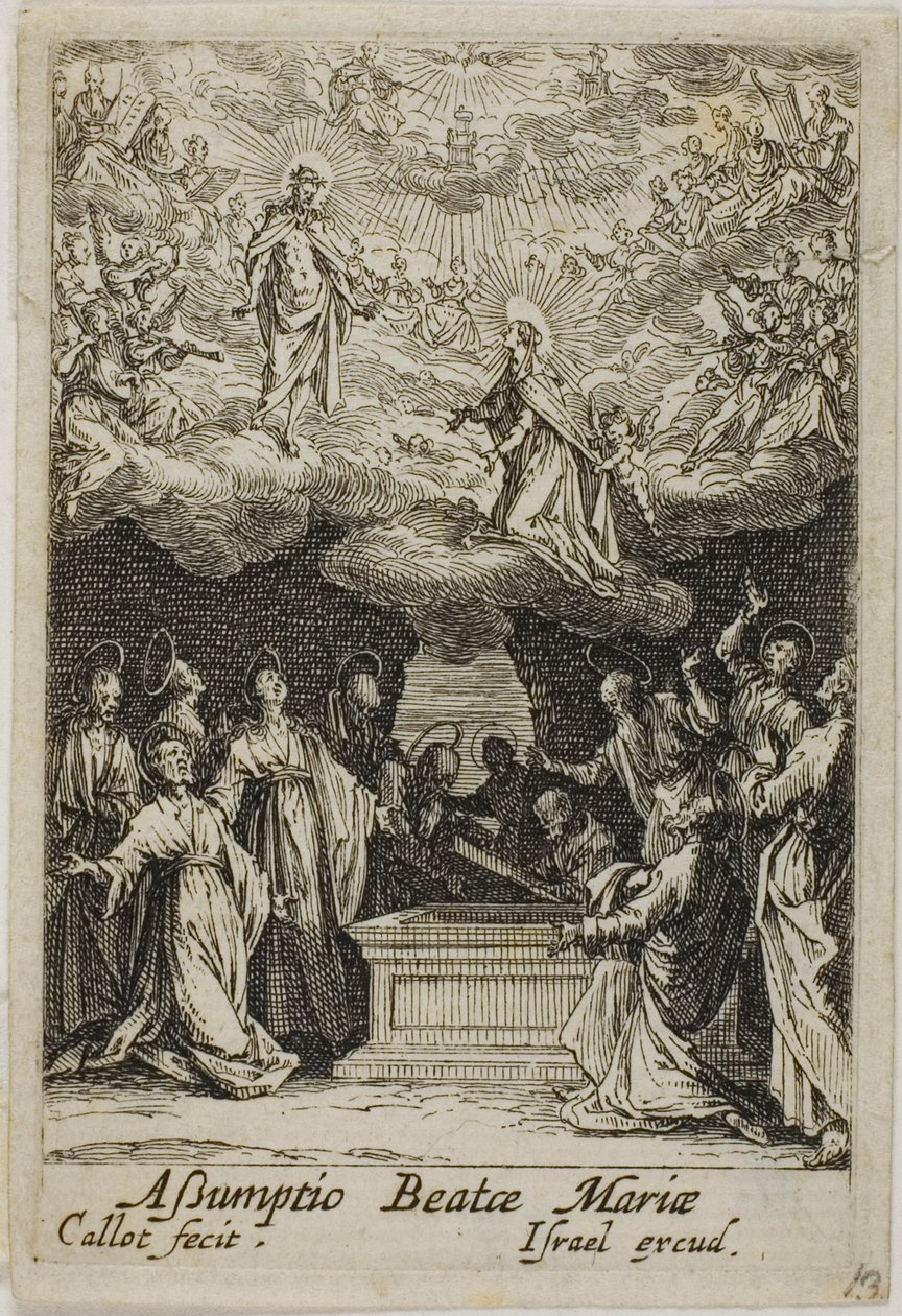 Jomfru Marias himmelfart, fra Jomfru Marias liv af Jacques Callot