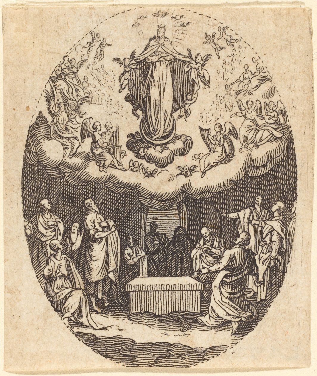 Antagelsen med Cherubinen af Jacques Callot