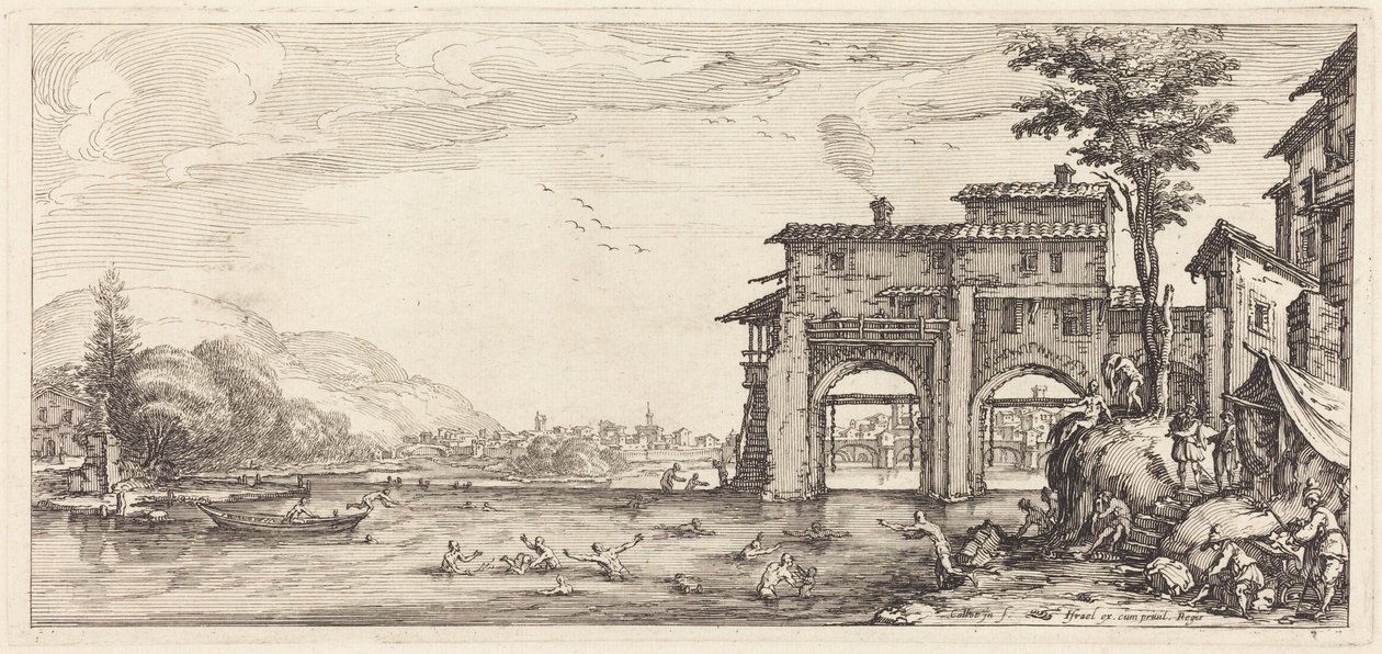 De badende af Jacques Callot