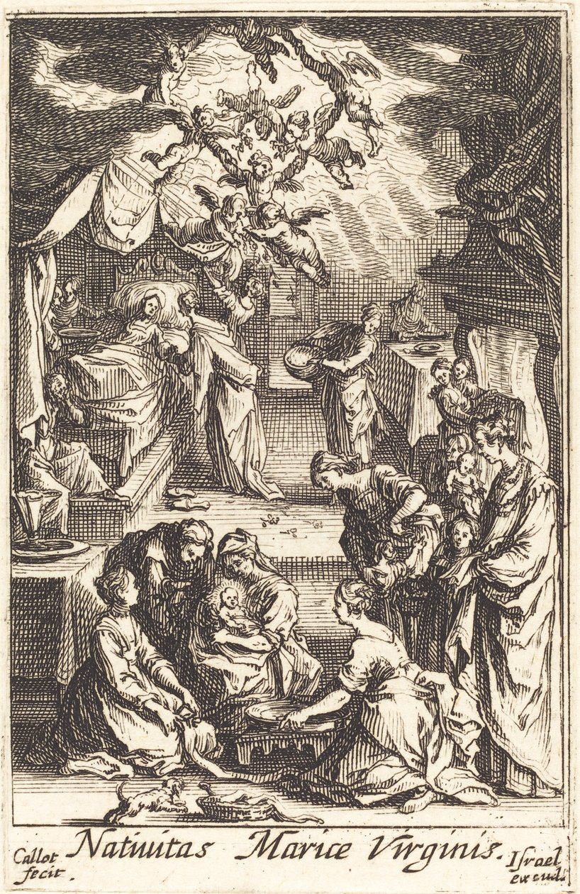 Jomfruens fødsel, i eller efter 1630. af Jacques Callot