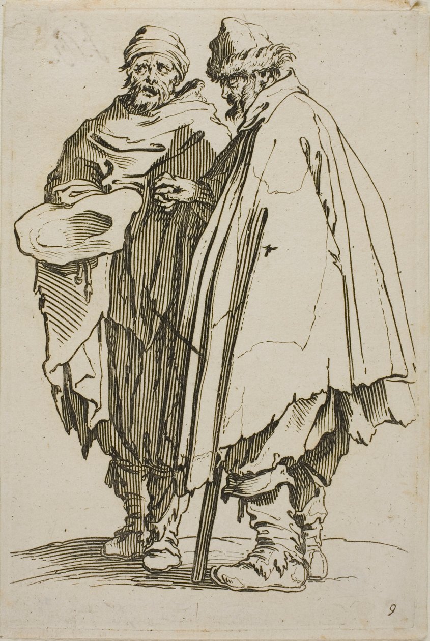 The Blind Man and his Companion, plade ni fra The Beggars af Jacques Callot