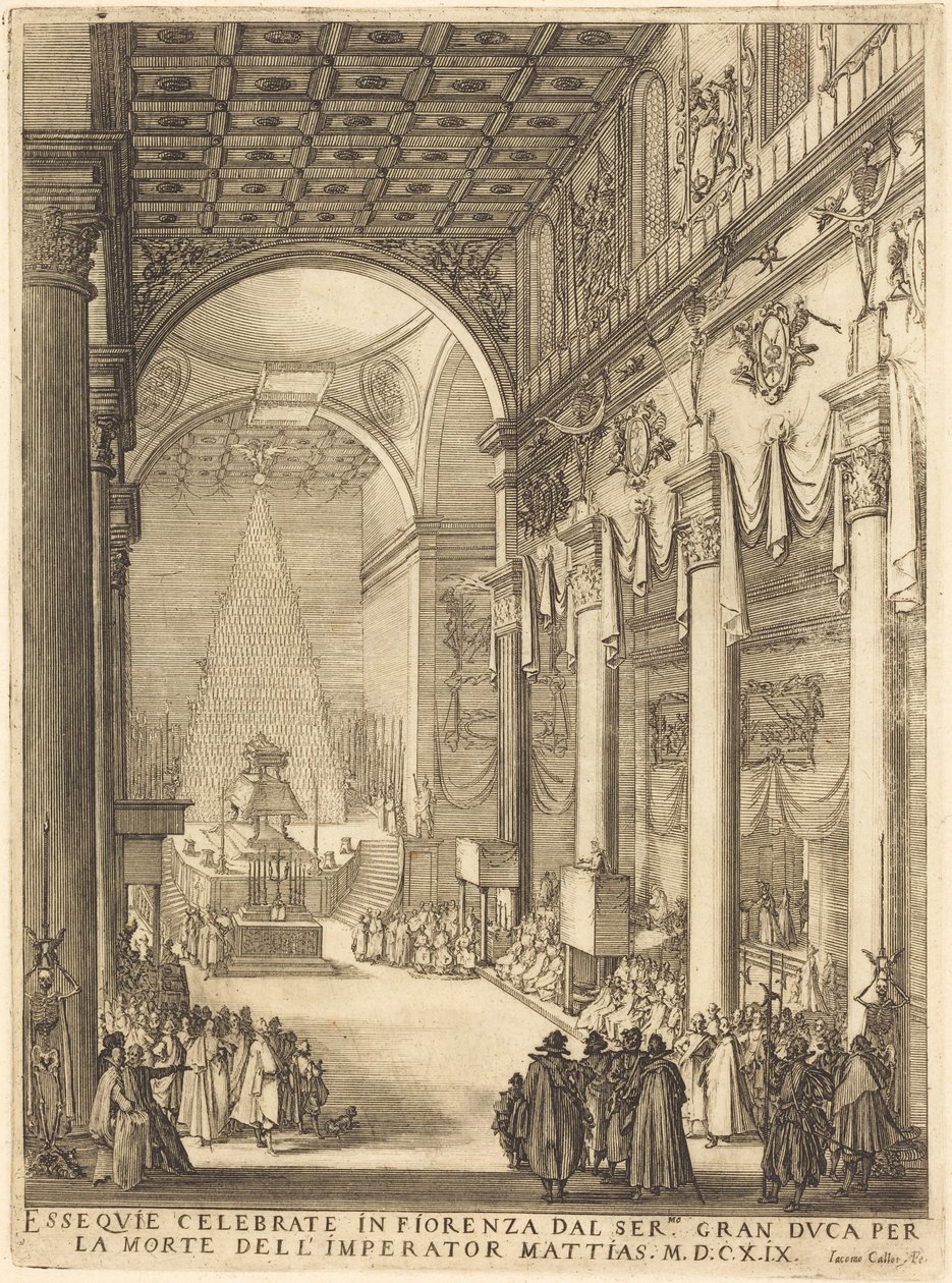 Katafalken for kejser Matthias af Jacques Callot