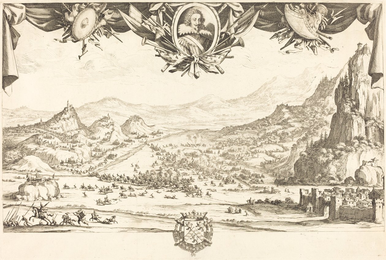Kampen om Avigliana, i eller efter 1631. af Jacques Callot