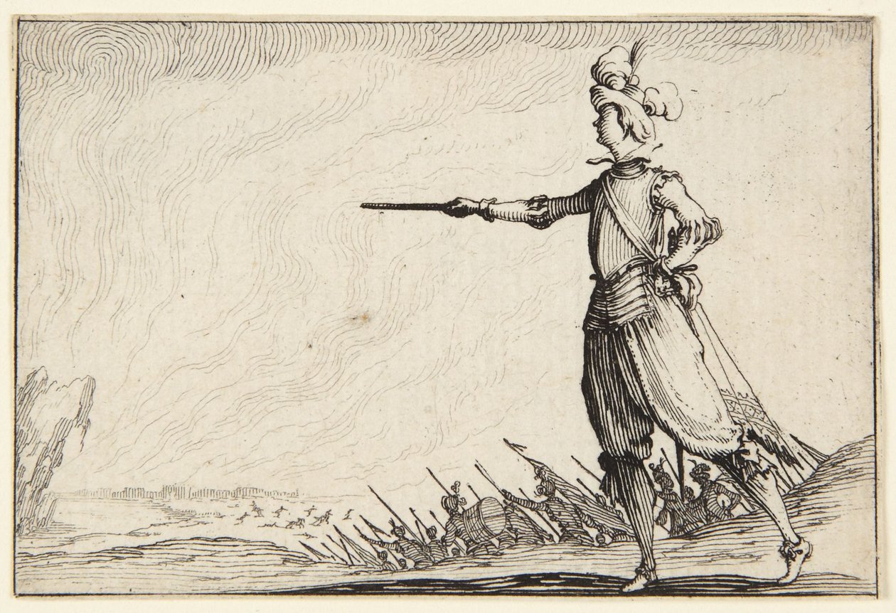 Kommandanten til fods af Jacques Callot