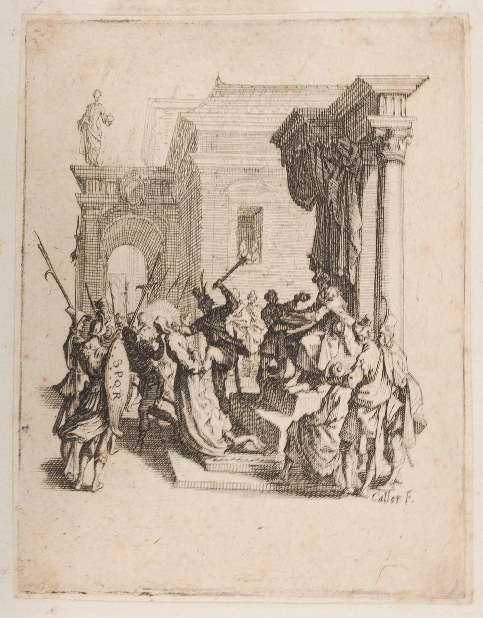 Fordømmelsen, nej. 5 af 11 fra La Petite Passion af Jacques Callot
