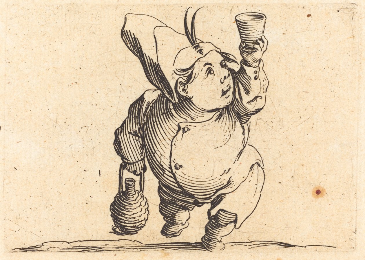 Drikkeren, set forfra af Jacques Callot