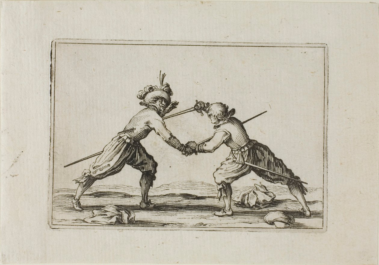 Duellen med sværd, fra The Caprices af Jacques Callot