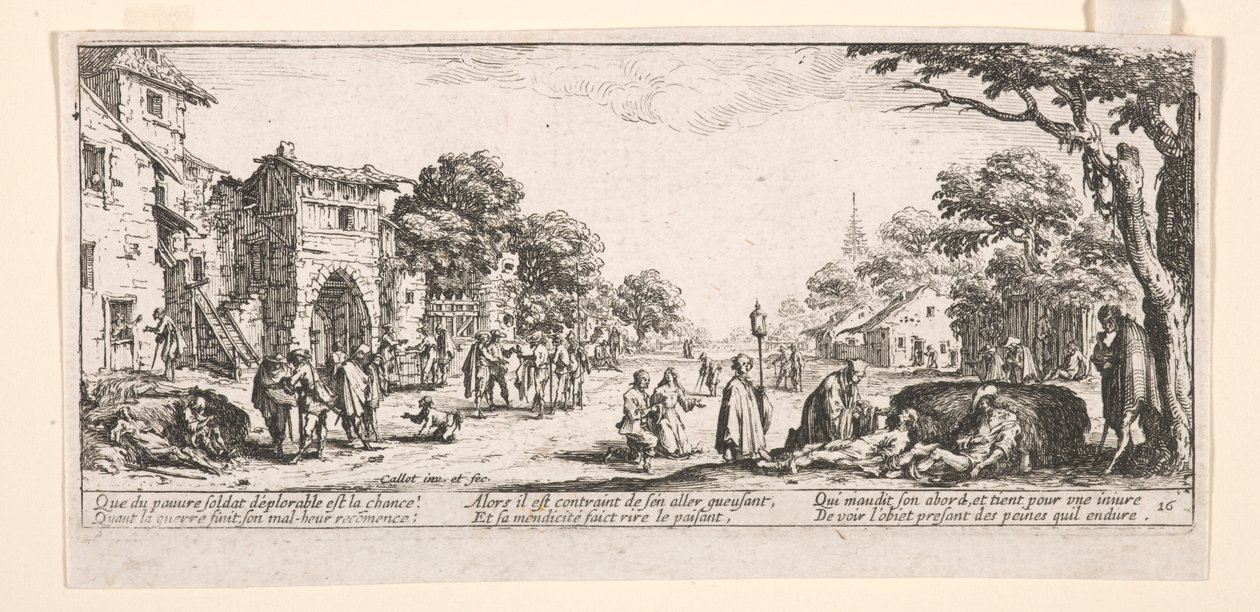 De døende ved vejkanten af Jacques Callot