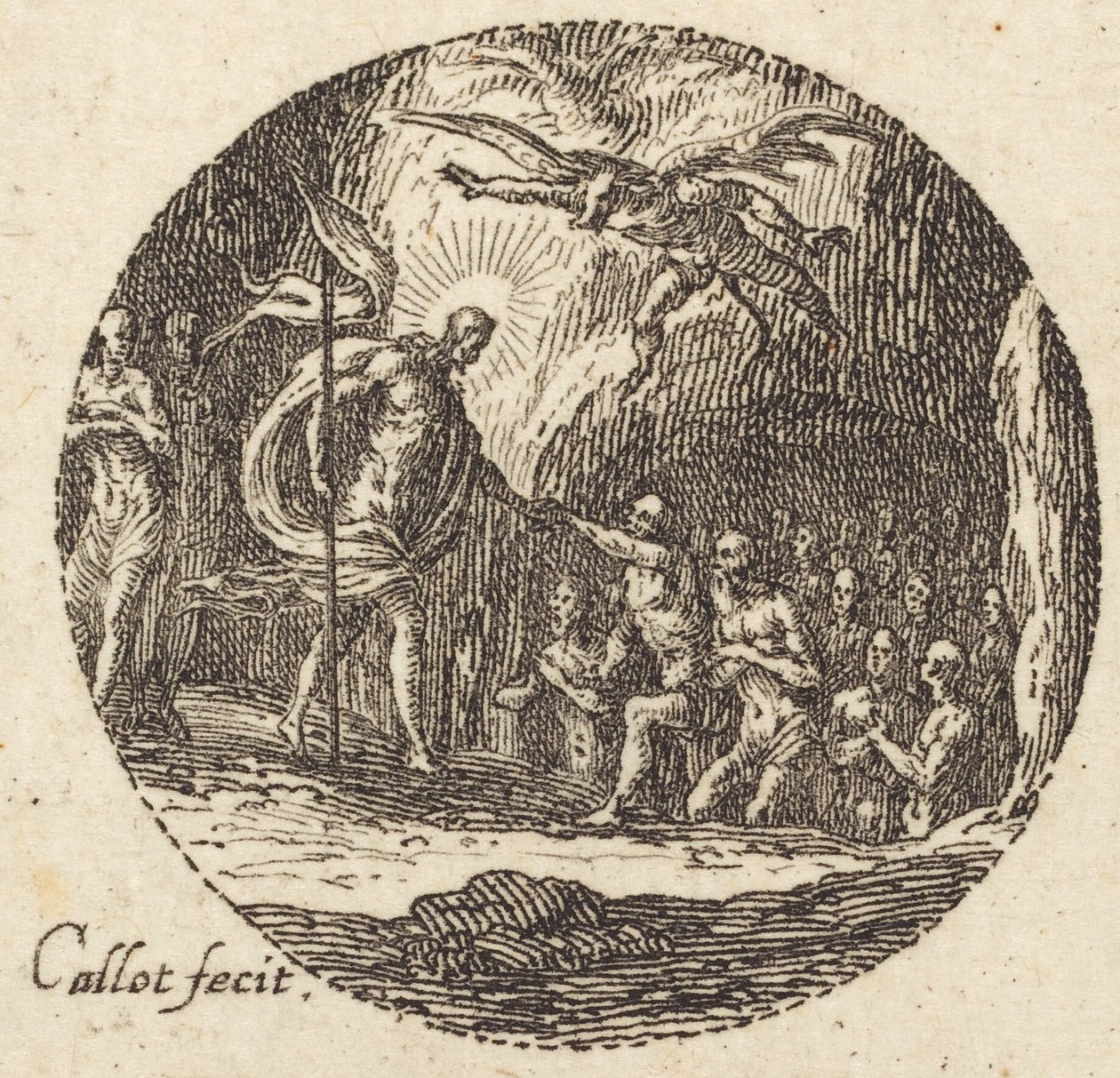 Begravelsen, ca. 1631. af Jacques Callot