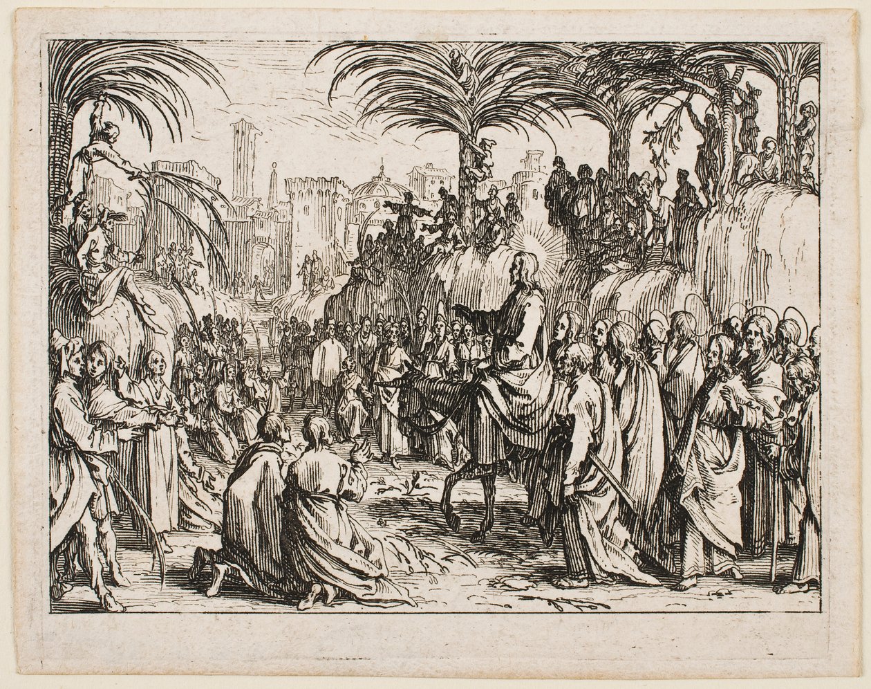 Indtoget i Jerusalem, fra serien «Det Nye Testamente» af Jacques Callot
