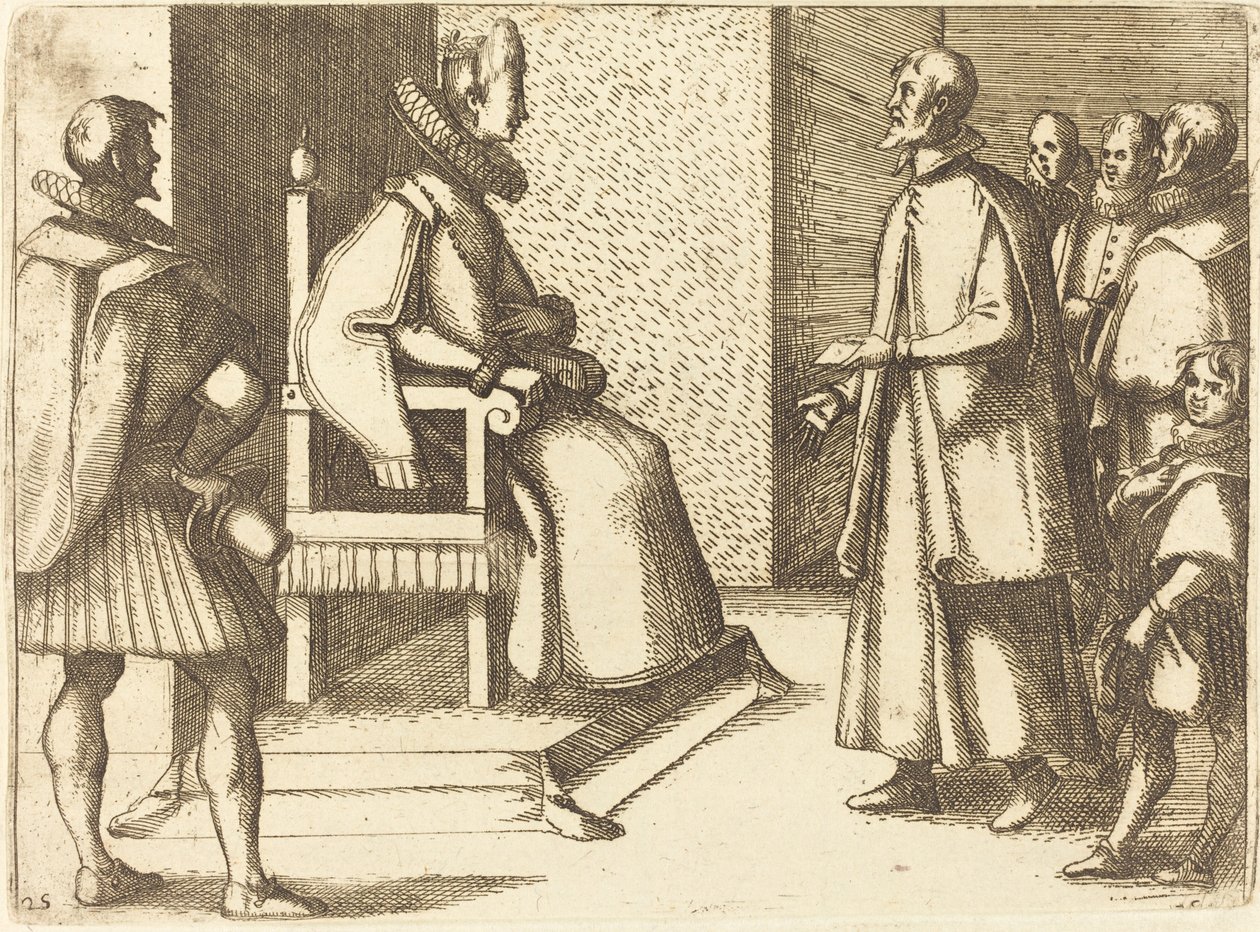 Toscanas udsending takker dronningen af Jacques Callot
