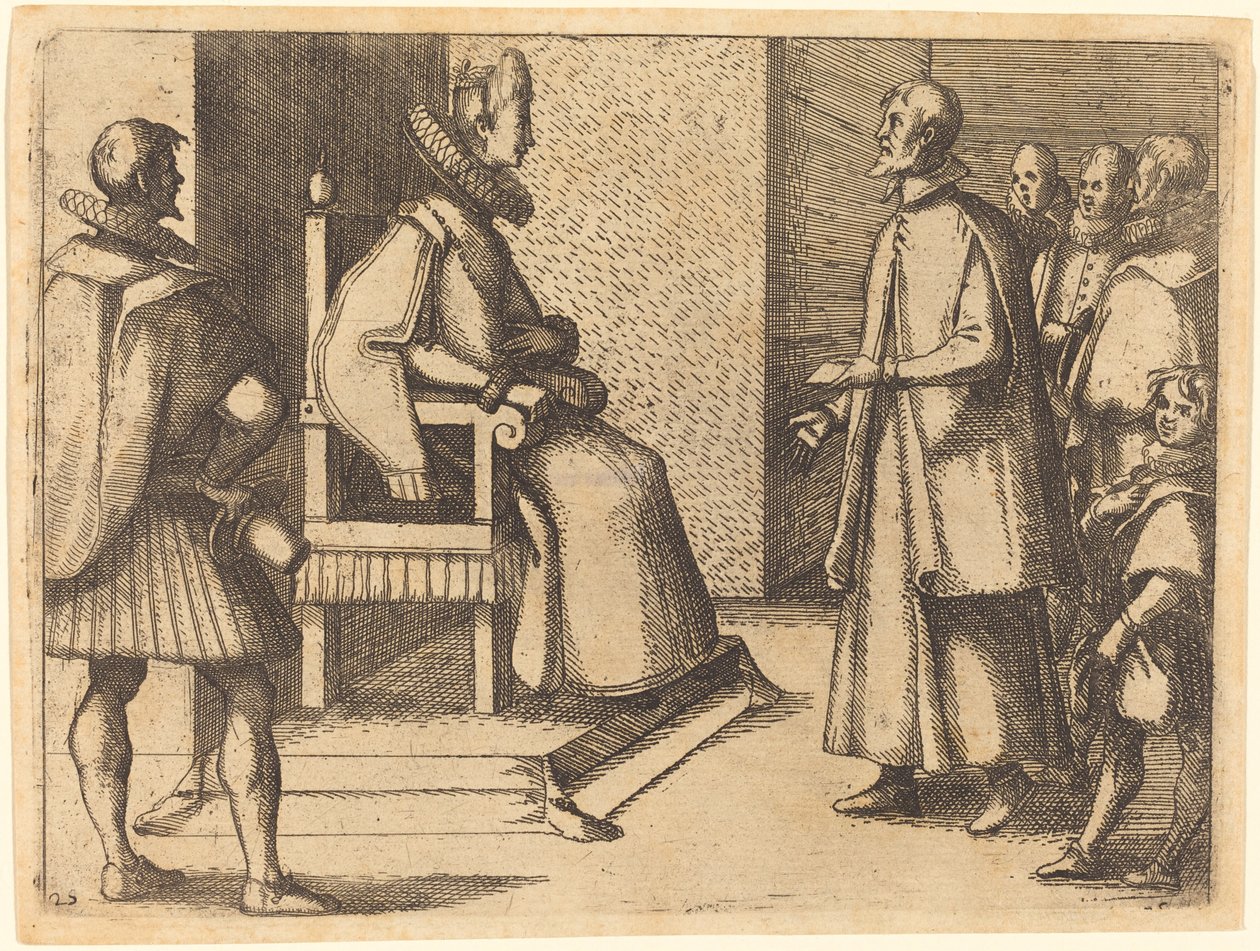 Toscanas udsending takker dronningen af Jacques Callot