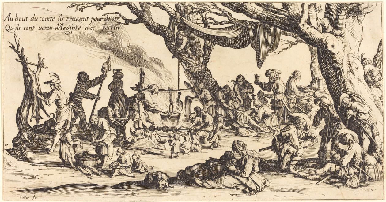 Bøhmernes fest af Jacques Callot