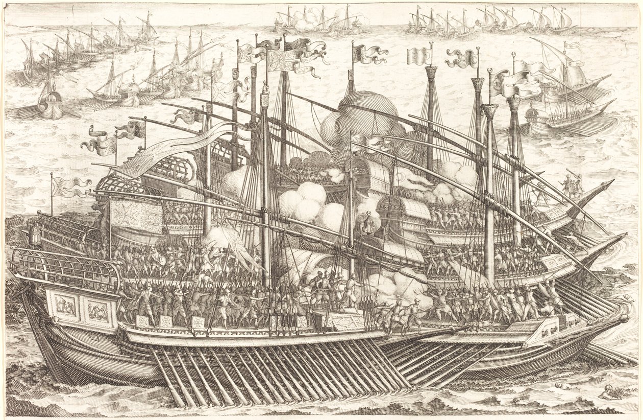 Det første søslag af Jacques Callot