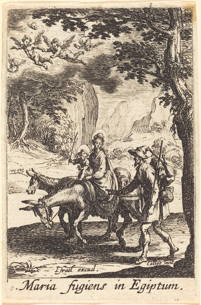 Flugten til Egypten, i eller efter 1630. af Jacques Callot